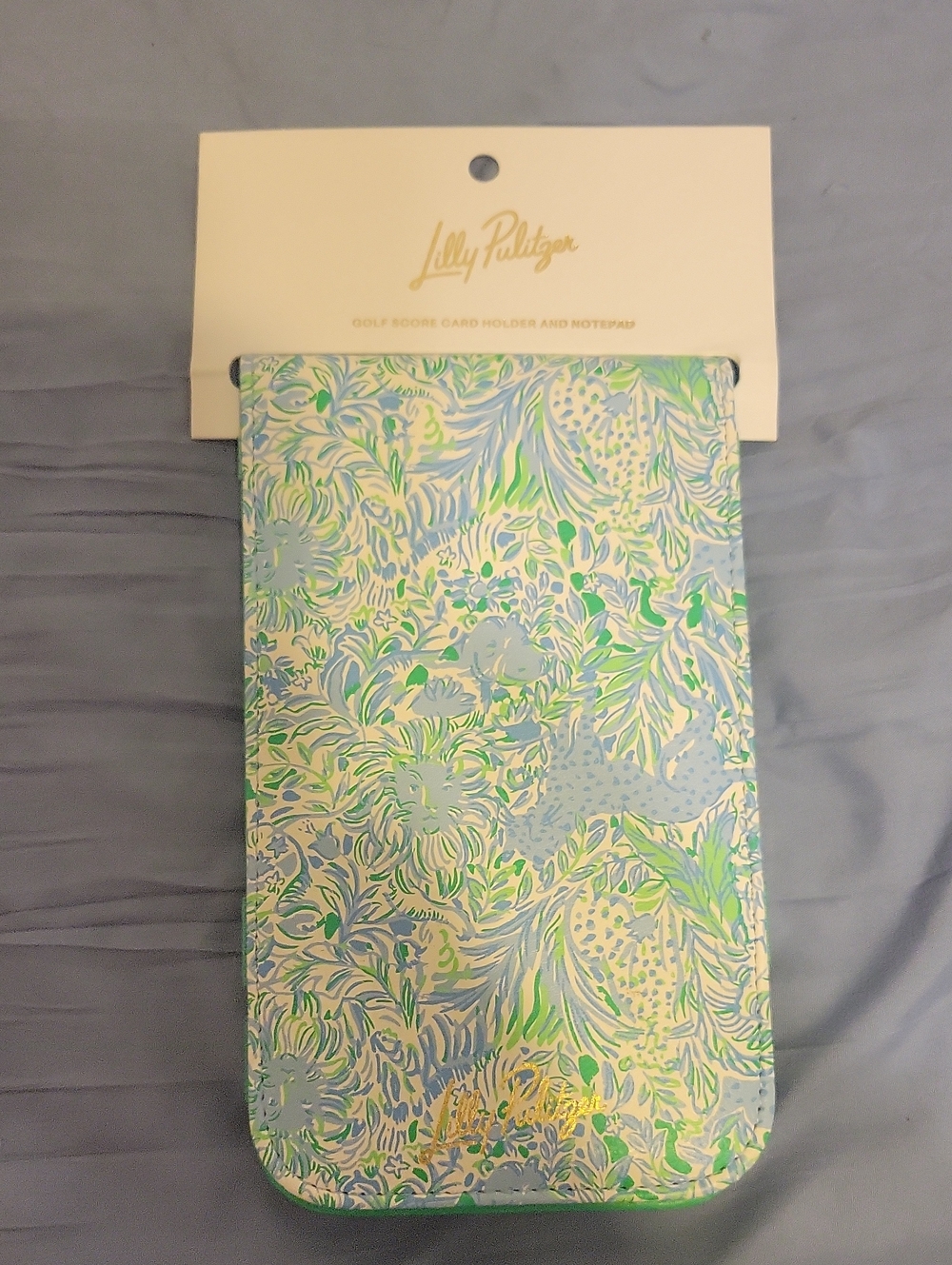 NWT Lilly Pulitzer Green & Blue Floral Golf Score Card Holder